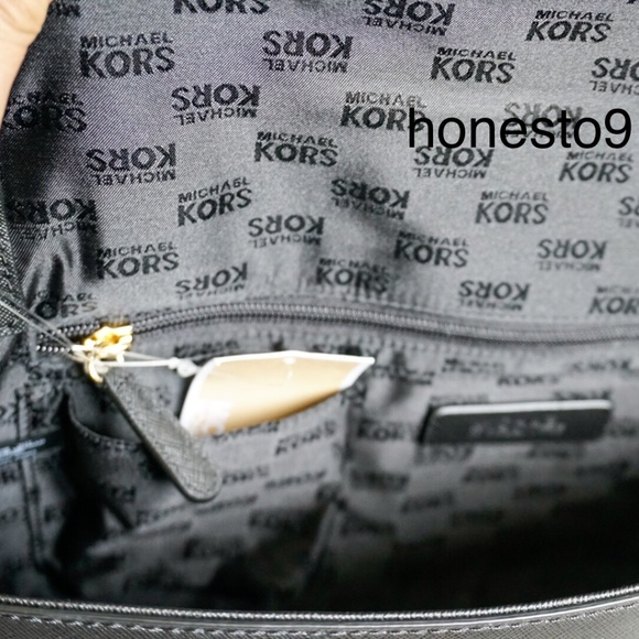 NWT Michael Kors MD Leather Satchel Shoulder Black - Picture 7 of 8